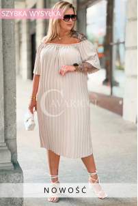 Kleid in Beige – Große Größen | Cavaricci.de