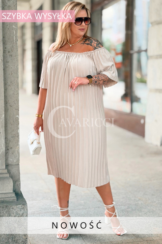 Kleid in Beige – Große Größen | Cavaricci.de