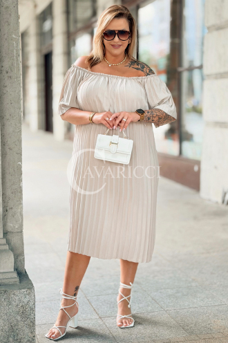 Kleid in Beige – Große Größen | Cavaricci.de