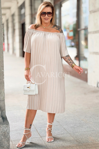 Kleid in Beige – Große Größen | Cavaricci.de