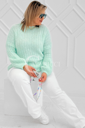ELINA Pullover in Mintgrün – Große Größen | Cavaricci.de