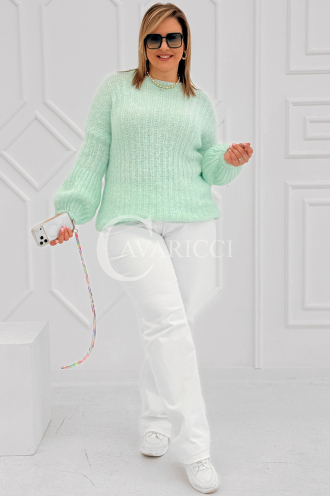 ELINA Pullover in Mintgrün – Große Größen | Cavaricci.de