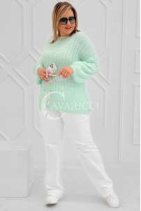 ELINA Pullover in Mintgrün – Große Größen | Cavaricci.de
