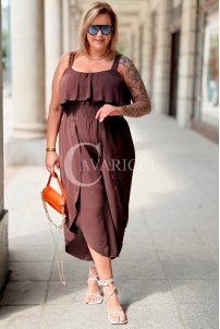 Jumpsuit in Schokolade – Große Größen | Cavaricci.de