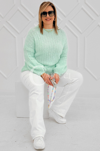 ELINA Pullover in Mintgrün – Große Größen | Cavaricci.de