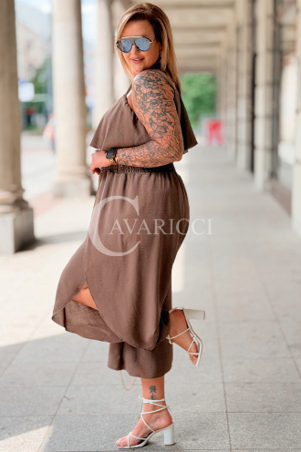 Jumpsuit in Taupe – Große Größen | Cavaricci.de