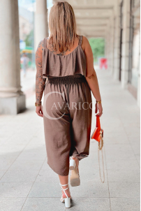Jumpsuit in Taupe – Große Größen | Cavaricci.de