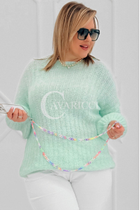 ELINA Pullover in Mintgrün – Große Größen | Cavaricci.de