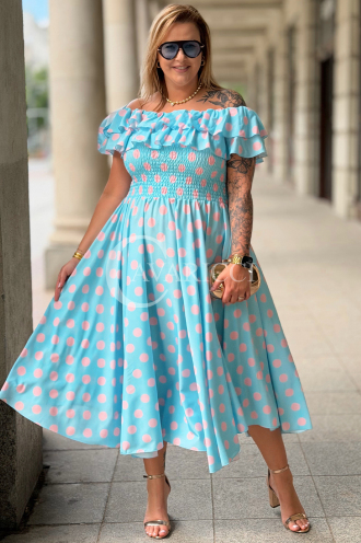 Kleid in Hellblau – Große Größen | Cavaricci.de