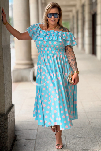 Kleid in Hellblau – Große Größen | Cavaricci.de