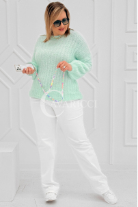 ELINA Pullover in Mintgrün – Große Größen | Cavaricci.de