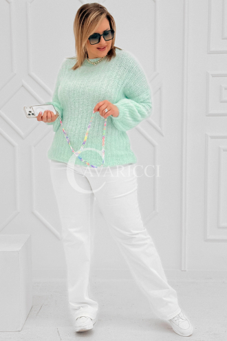 ELINA Pullover in Mintgrün – Große Größen | Cavaricci.de