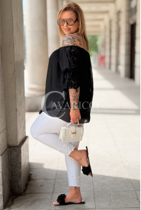 Bluse in Schwarz – Große Größen | Cavaricci.de