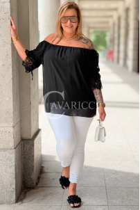 Bluse in Schwarz – Große Größen | Cavaricci.de