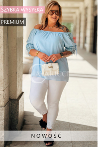 Bluse in Hellblau – Große Größen | Cavaricci.de