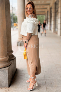 Hose in Beige – Große Größen | Cavaricci.de