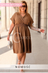 Sommer-Hit: ISANA Kleid mit Zierband und elastischem Bund Farbe Kamel