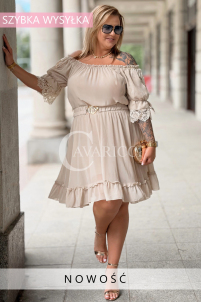 Kleid in Beige – Große Größen | Cavaricci.de