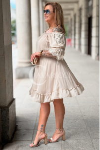 Kleid in Beige – Große Größen | Cavaricci.de
