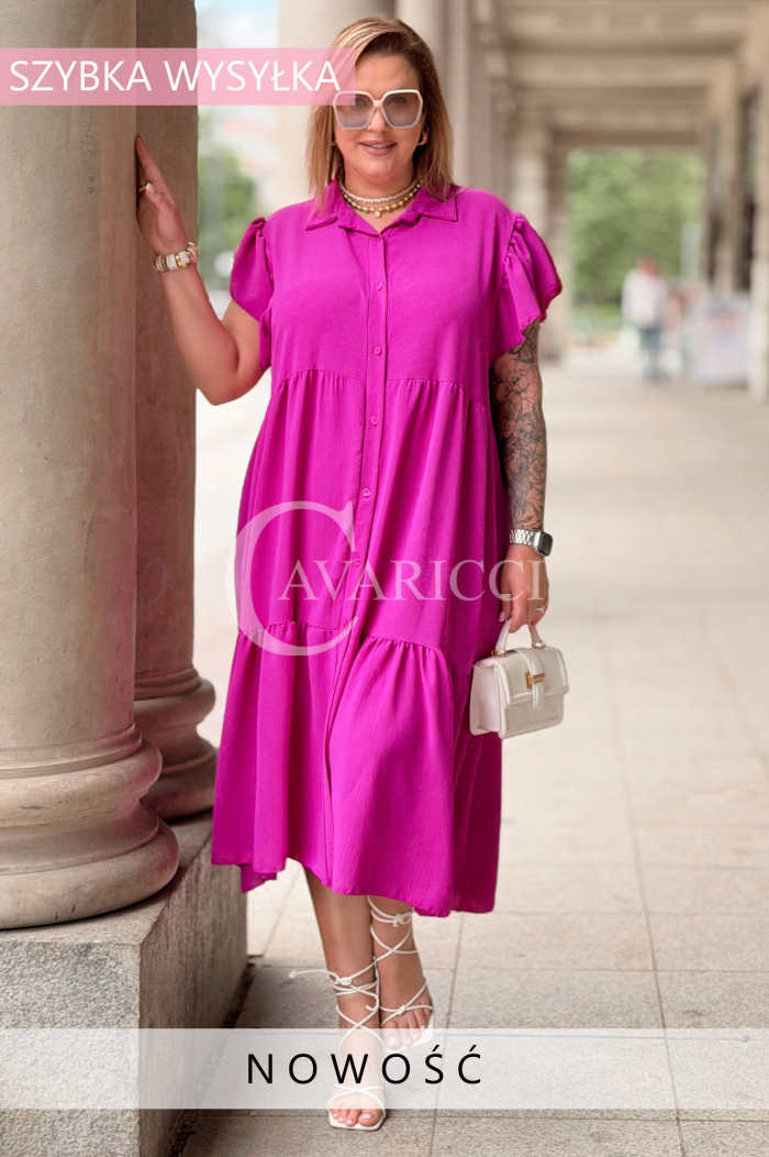 Kleid in Fuchsia – Große Größen | Cavaricci.de