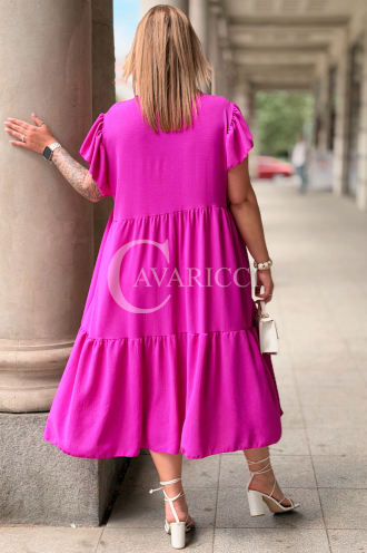 Kleid in Fuchsia – Große Größen | Cavaricci.de