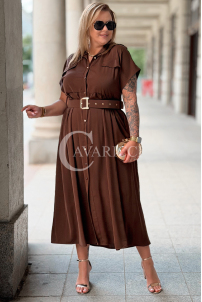 Kleid in Schokolade – Große Größen | Cavaricci.de