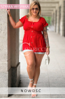 Bluse GULIVERA – Sommerliche Neuheit zu Shorts, elastische Taille und Schnitt der die Brust betont Farbe Rot