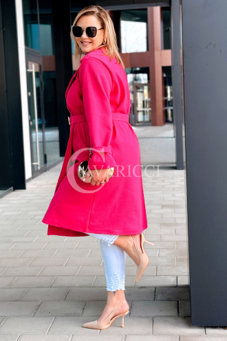 HERMESSA Kleid in Fuchsia – Große Größen | Cavaricci.de