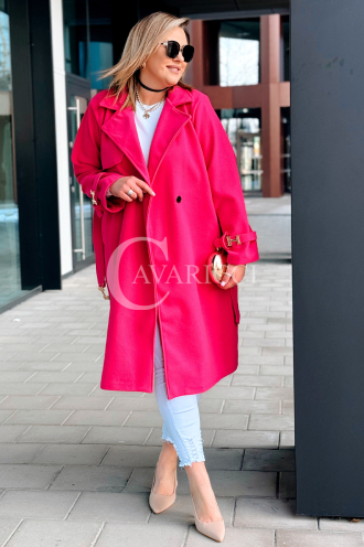 HERMESSA Kleid in Fuchsia – Große Größen | Cavaricci.de