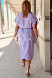 Hemdblusenkleid HADRIANA – Blusenkleid mit Gürtel, Flieder
