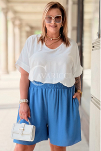 Lockere Shorts HEBE Plus Size – Bequem mit Taschen, Jeans
