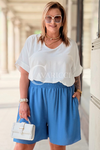 Lockere Shorts HEBE Plus Size – Bequem mit Taschen, Jeans