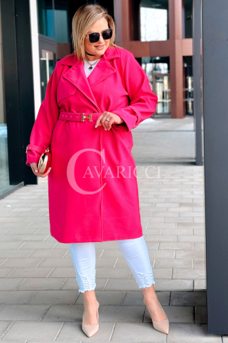 HERMESSA Kleid in Fuchsia – Große Größen | Cavaricci.de