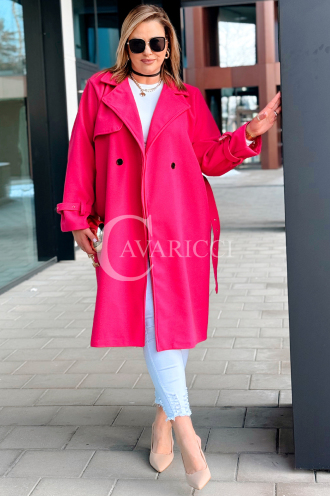 HERMESSA Kleid in Fuchsia – Große Größen | Cavaricci.de