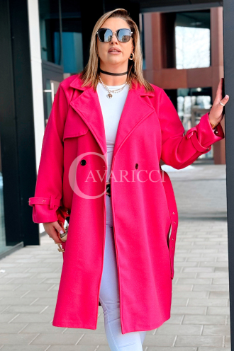 HERMESSA Kleid in Fuchsia – Große Größen | Cavaricci.de
