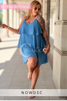 Bezauberndes Kleid FRANCA – Volants und Zierdetails an den Trägern, Farbe Baby Blue