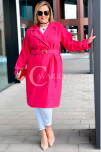 HERMESSA Kleid in Fuchsia – Große Größen | Cavaricci.de