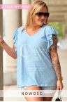 NIVEA Bluse – Sehr Elastisches Material, Durchbrochenes Muster und Lockerer Schnitt ohne Enganliegen Farbe Hellblau