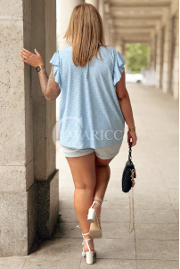 NIVEA Bluse Hellblau – Elastisch, Luftig & Bequem Plus Size