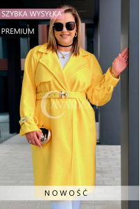 HERMESSA Kleid in Gelb – Große Größen | Cavaricci.de
