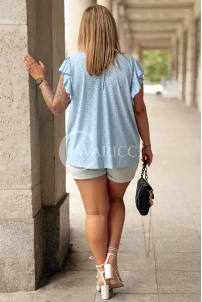 NIVEA Bluse Hellblau – Elastisch, Luftig & Bequem Plus Size
