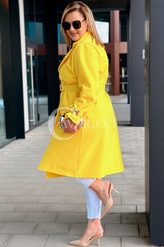 HERMESSA Kleid in Gelb – Große Größen | Cavaricci.de