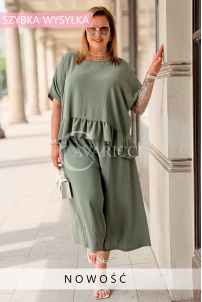 Jumpsuit in Khaki – Große Größen | Cavaricci.de