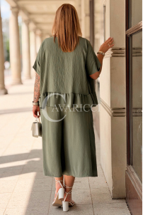 Jumpsuit in Khaki – Große Größen | Cavaricci.de