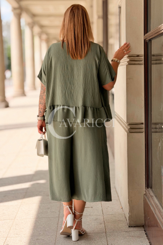 Jumpsuit in Khaki – Große Größen | Cavaricci.de