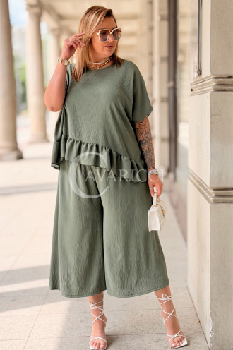 Jumpsuit in Khaki – Große Größen | Cavaricci.de