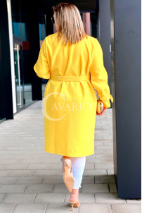 HERMESSA Kleid in Gelb – Große Größen | Cavaricci.de