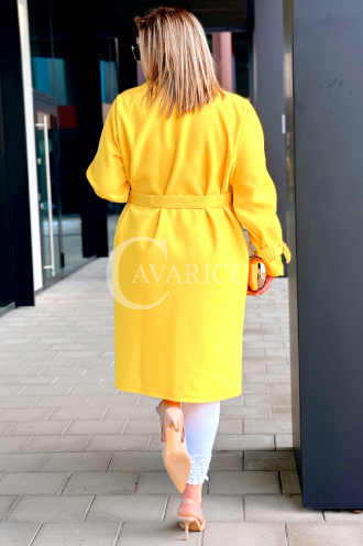 HERMESSA Kleid in Gelb – Große Größen | Cavaricci.de