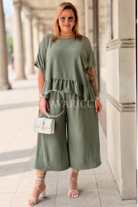 Jumpsuit in Khaki – Große Größen | Cavaricci.de