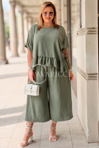 Jumpsuit in Khaki – Große Größen | Cavaricci.de
